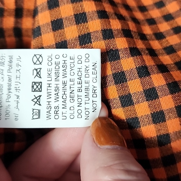 Orange and black skirt Sz 2x - Picture 8 of 8